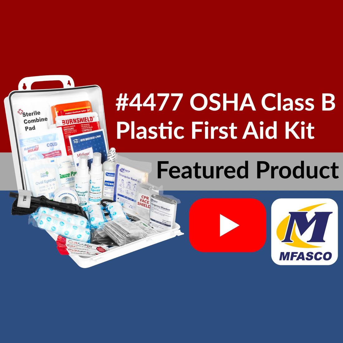 OSHA Class B Plastic First Aid Kit - Video