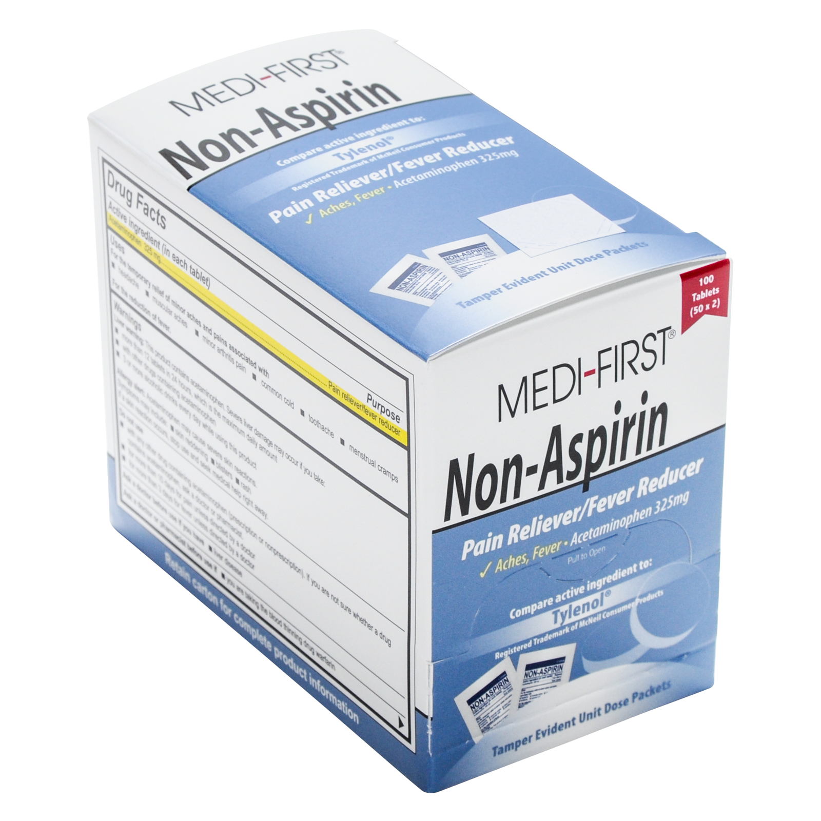 Medifirst Non Aspirin Pain Relief Tablet Packets