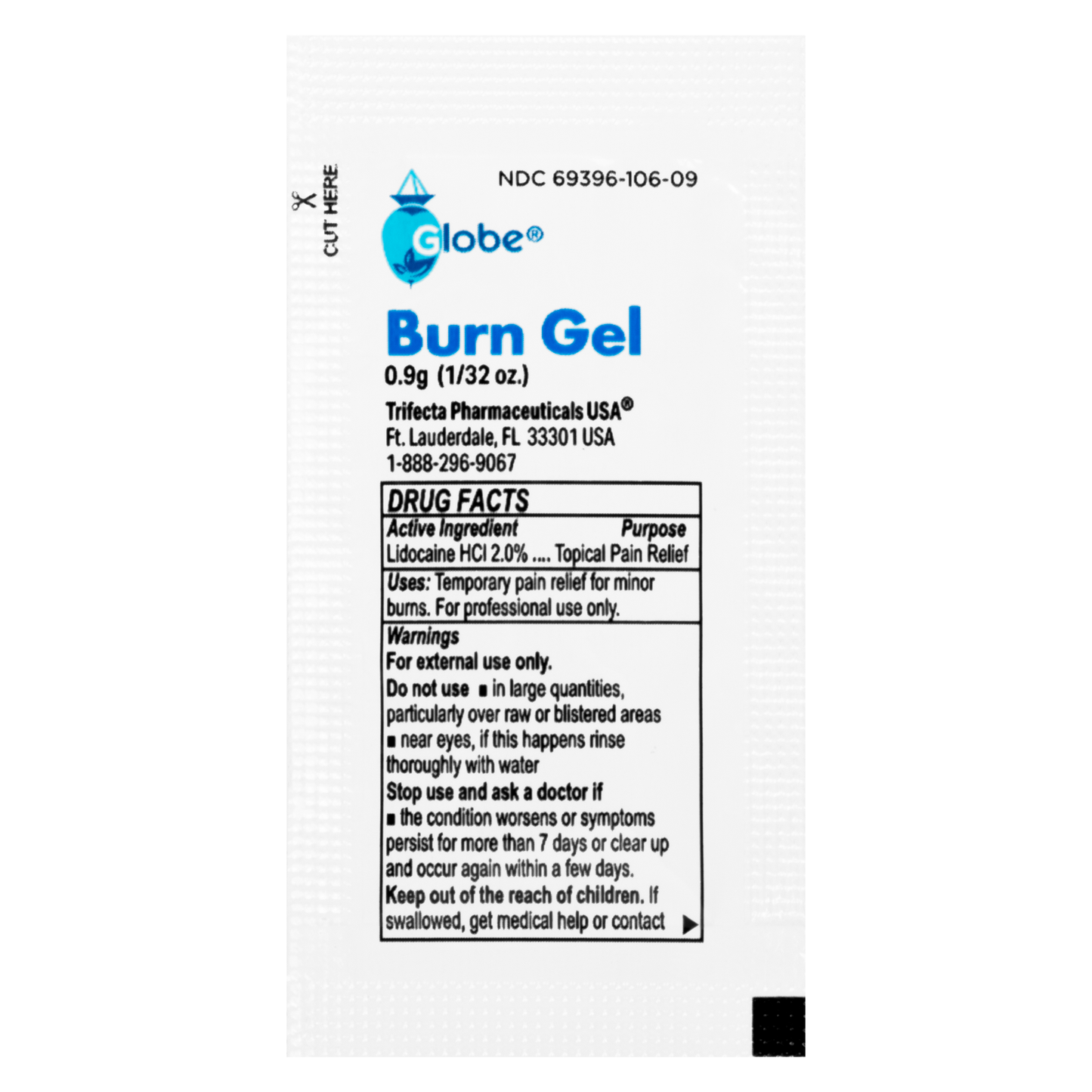 Burn Gel Packets Globe (144/Bx)
