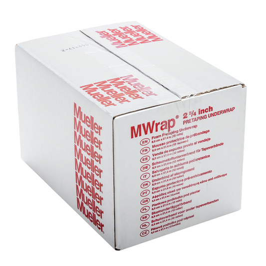 Mueller M Wrap Foam Prewrap Athletic Tape Natural Color 2 3/4'' 12/bx
