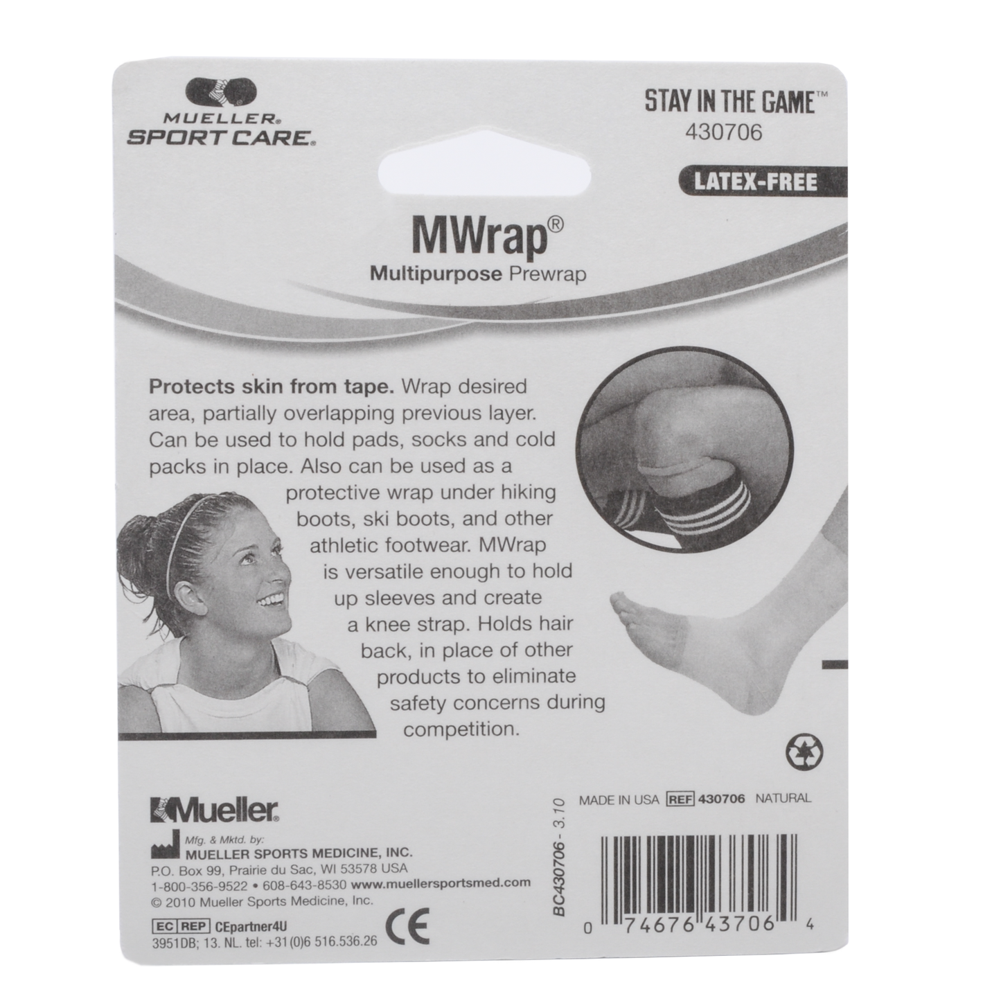 Mueller M Wrap Foam Pre-wrap Athletic Tape 2 3/4'' Roll