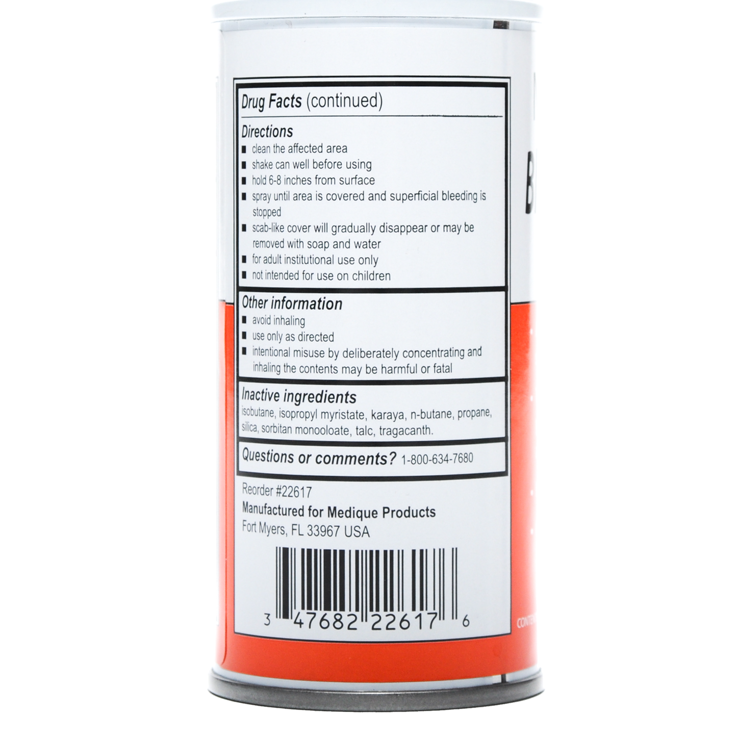 Blood Clotter Liquid Bandage Spray 3 Oz Can