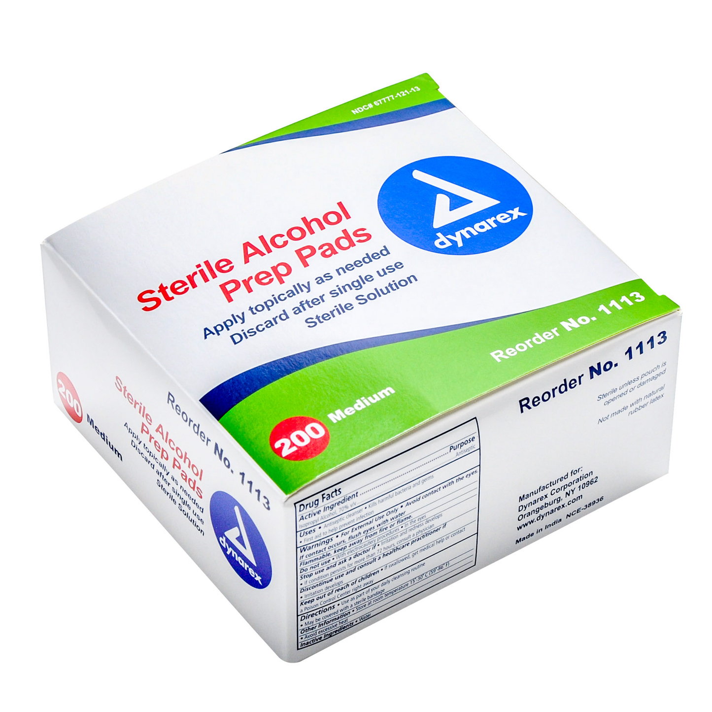 Alcohol Wipes Prep Pads Medium 200/box