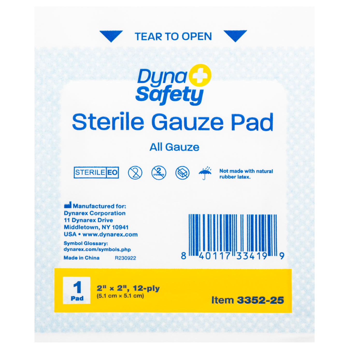 Gauze Pad 2x2 Dynasafety (25/Bx)