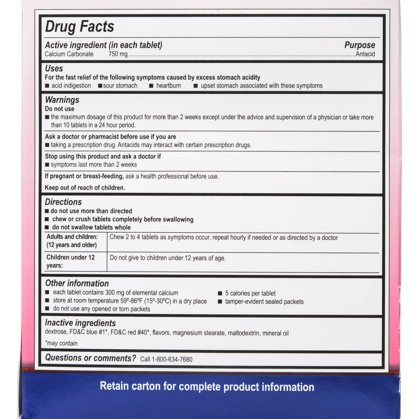 Banacid Ex Strength Antacid Tablets (75x2)