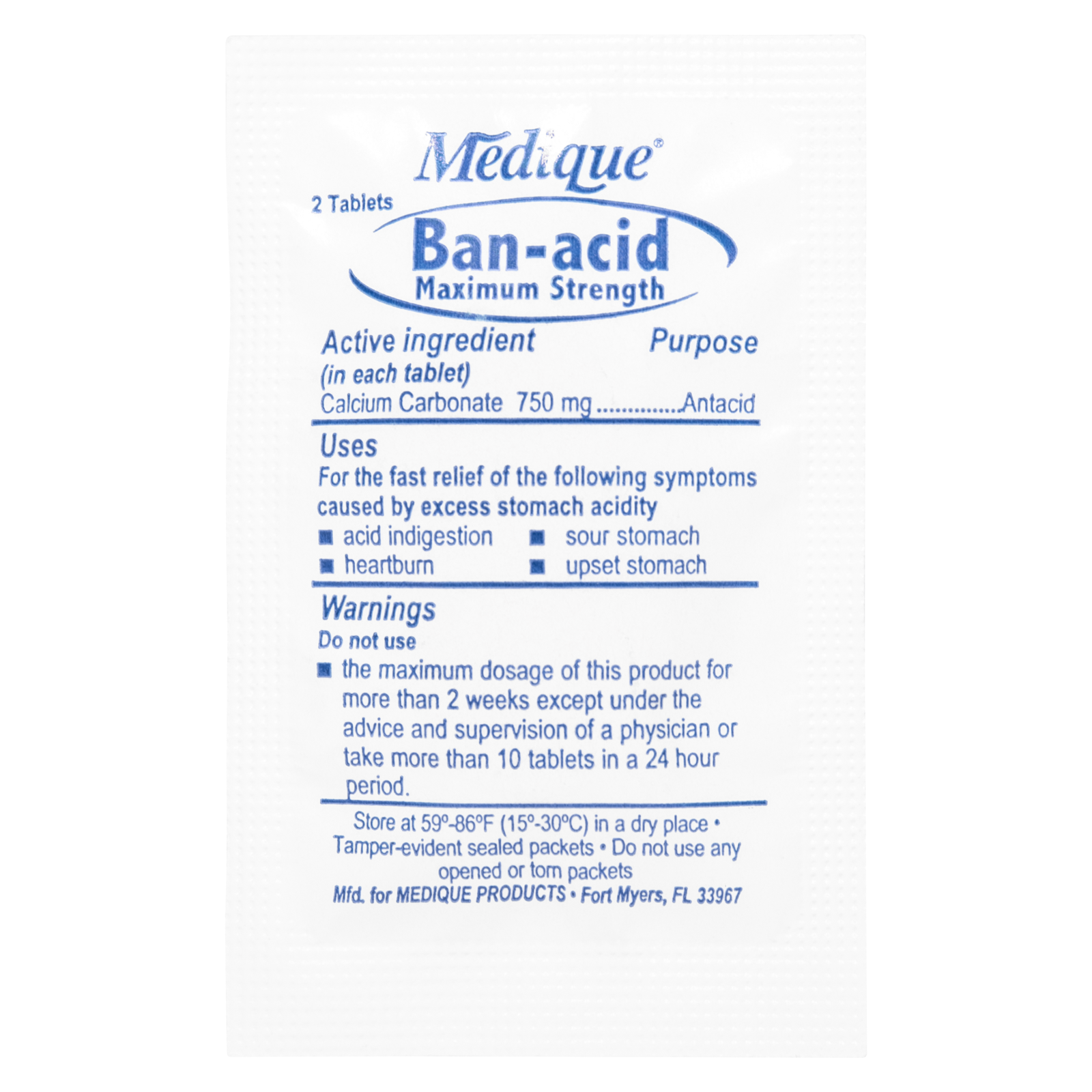 Banacid Ex Strength Antacid Tablets (75x2)