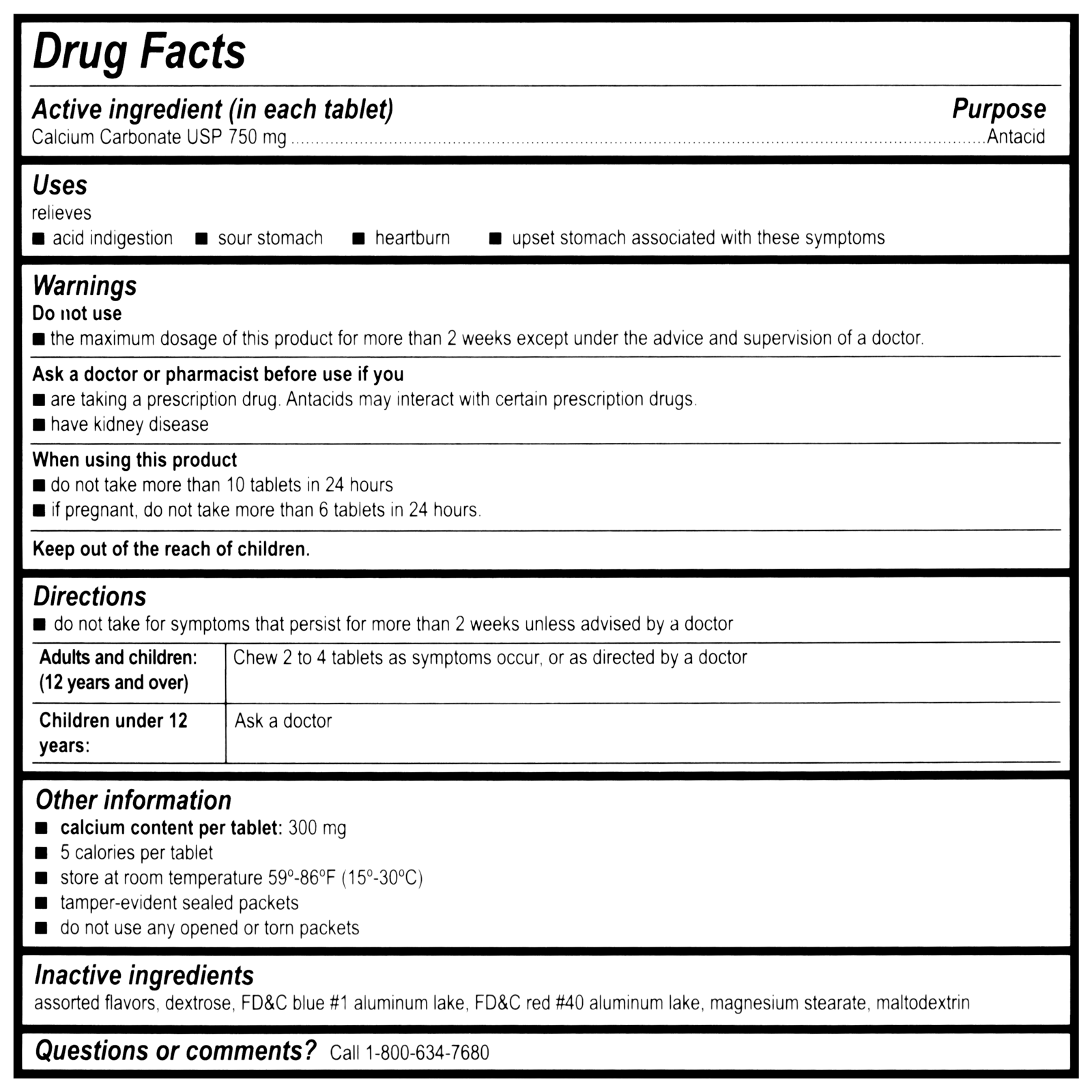 Banacid Ex Strength Antacid Tablets (75x2)