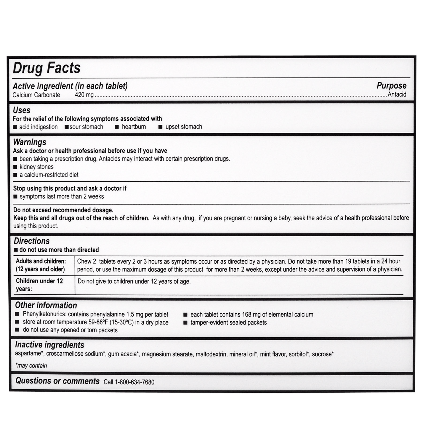 Medifirst Antacid Tablet Packets