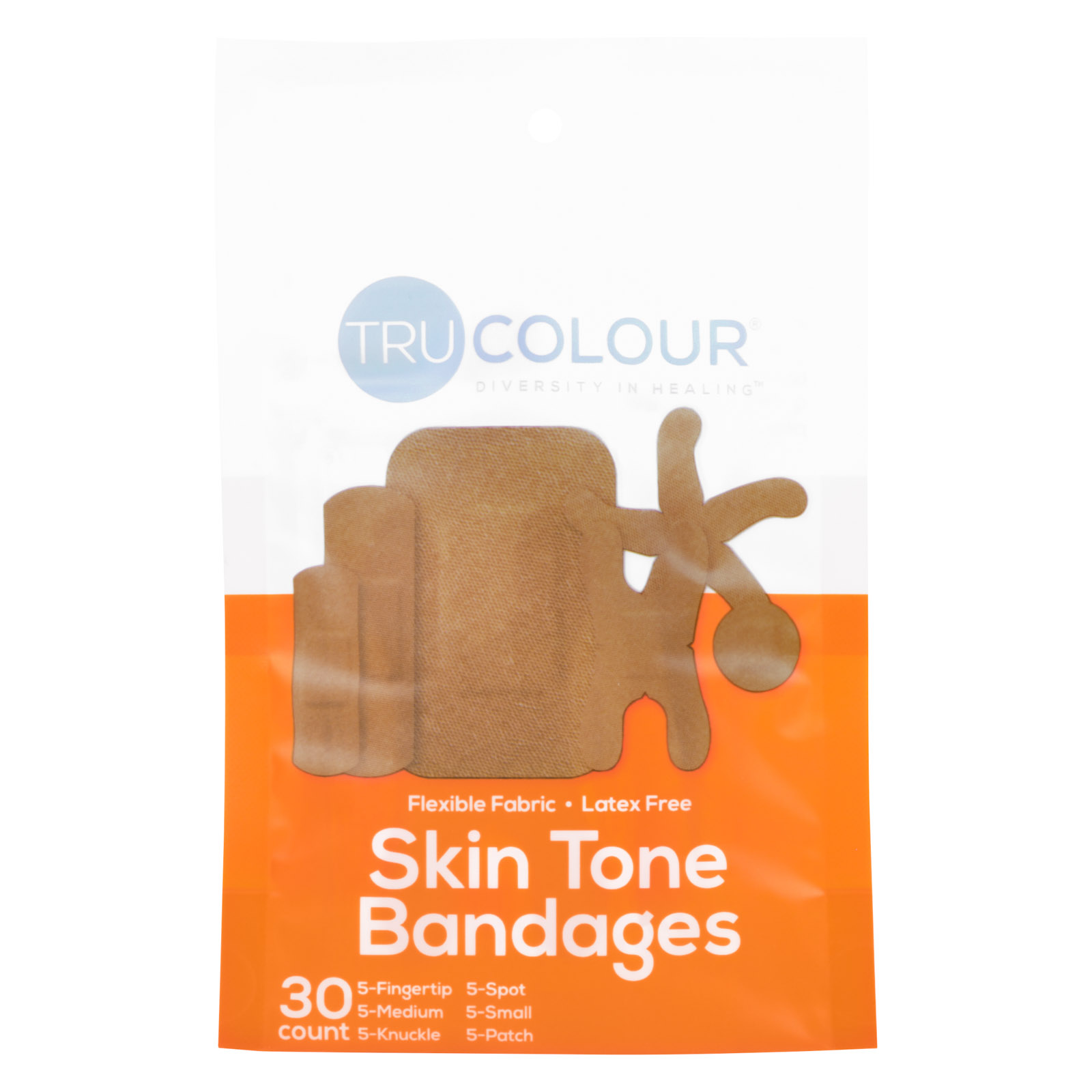 Skin Tone Bandages Assortment Medium Brown (30/Pk)