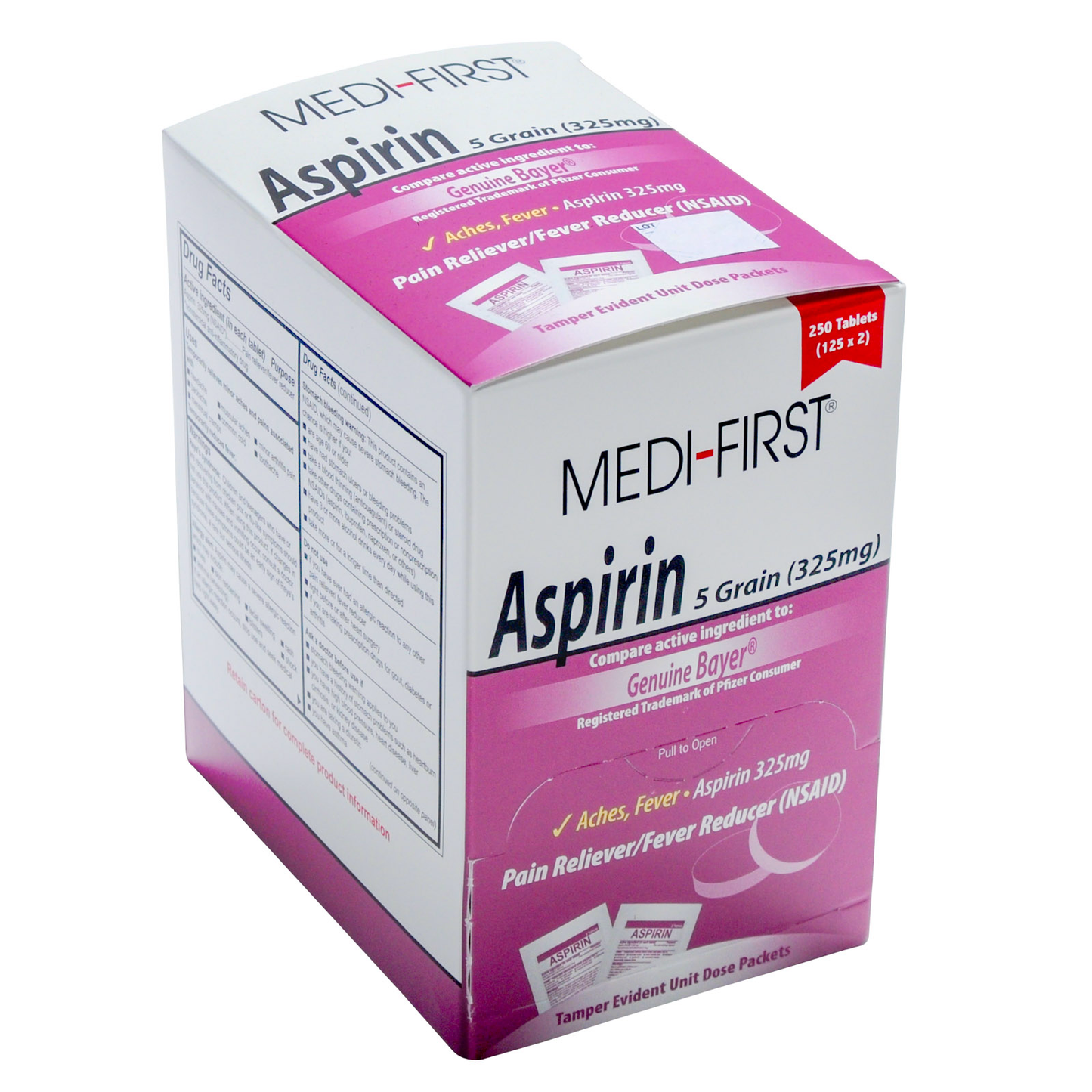 Medifirst Aspirin Pain Relief Tablet Packets