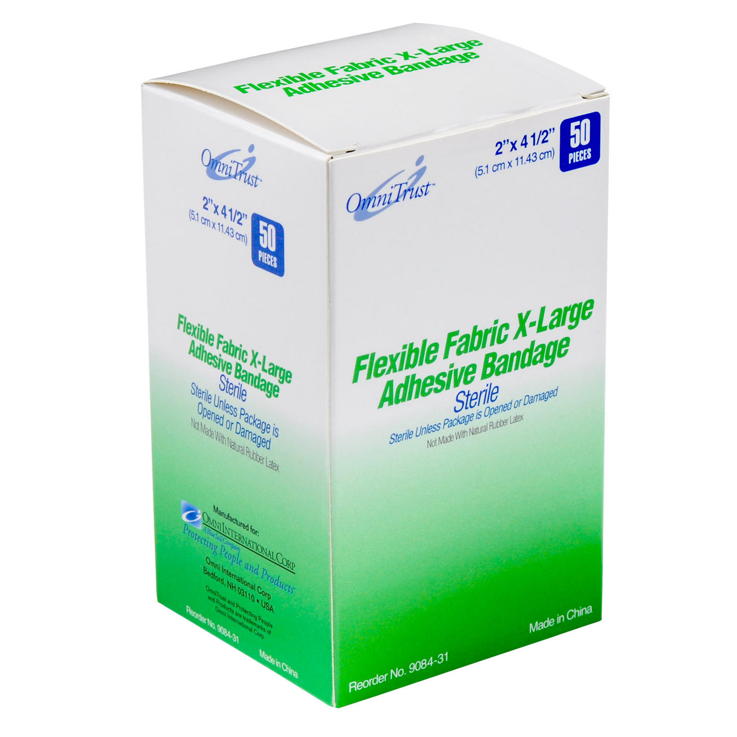 OmniTrust Xlarge Fabric Bandages (50/Bx)