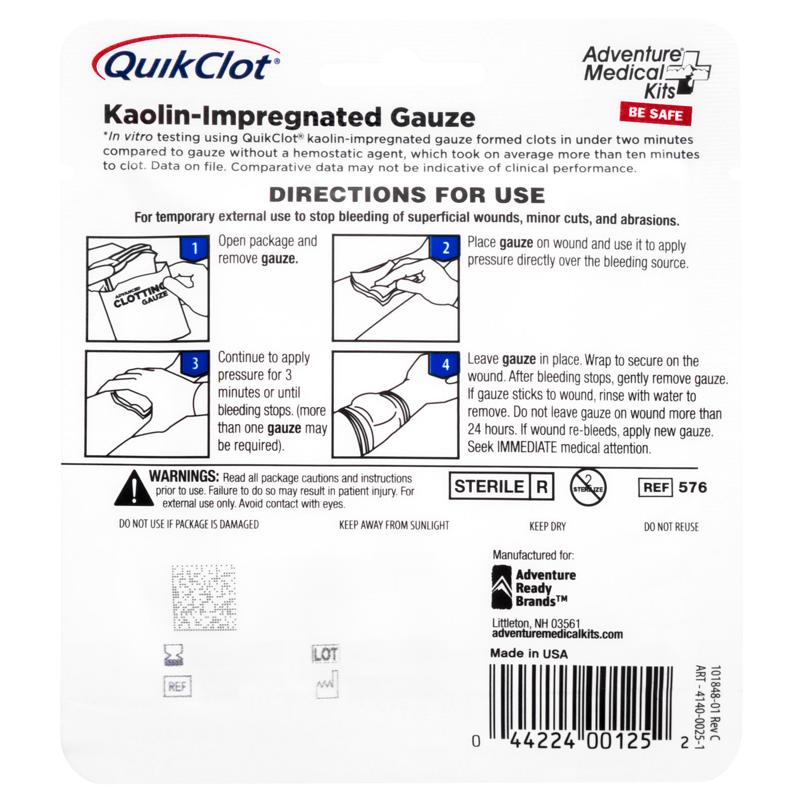 Quikclot Advanced Gauze 3 x 24 Each