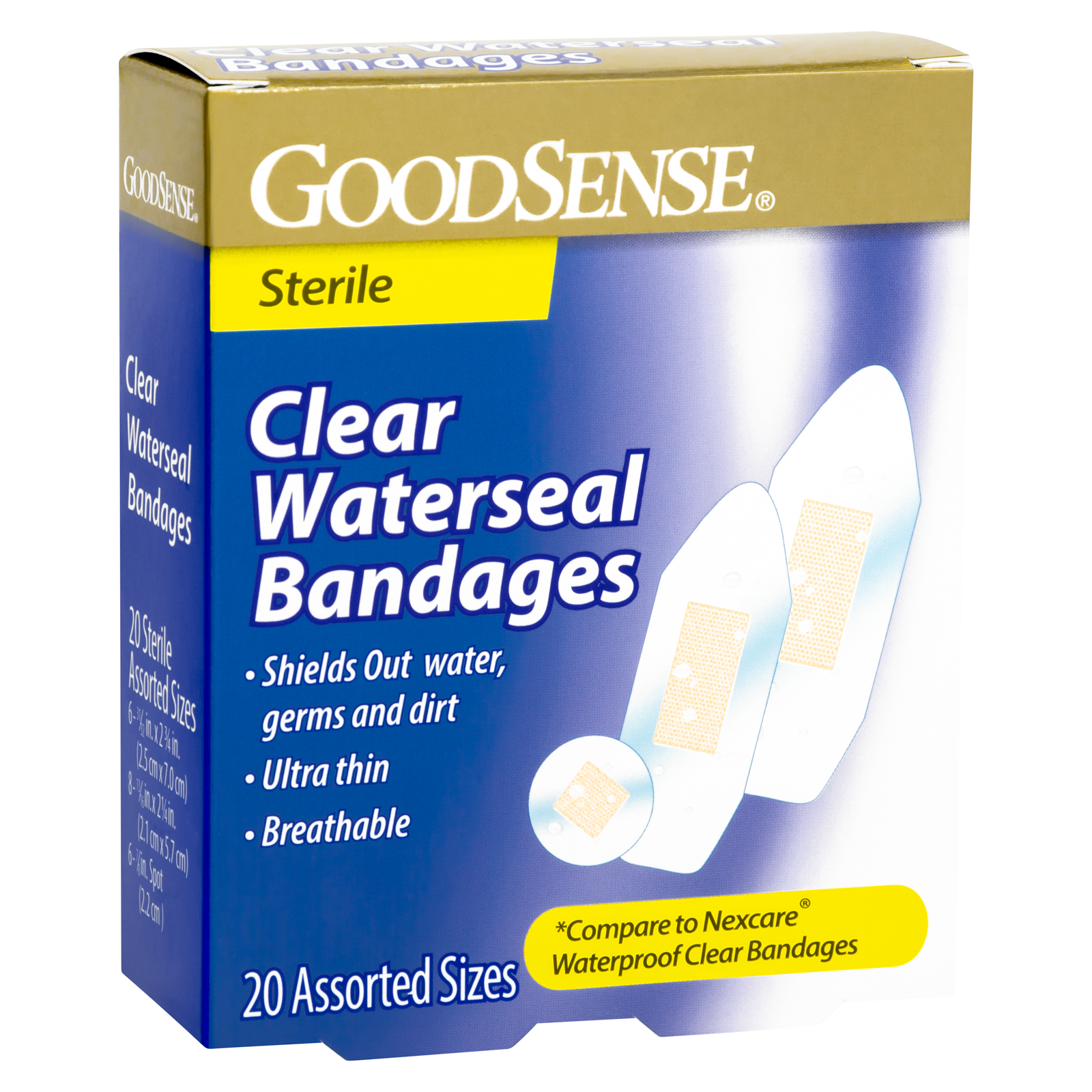 Waterseal Bandages Clear Assorted (20/Bx)