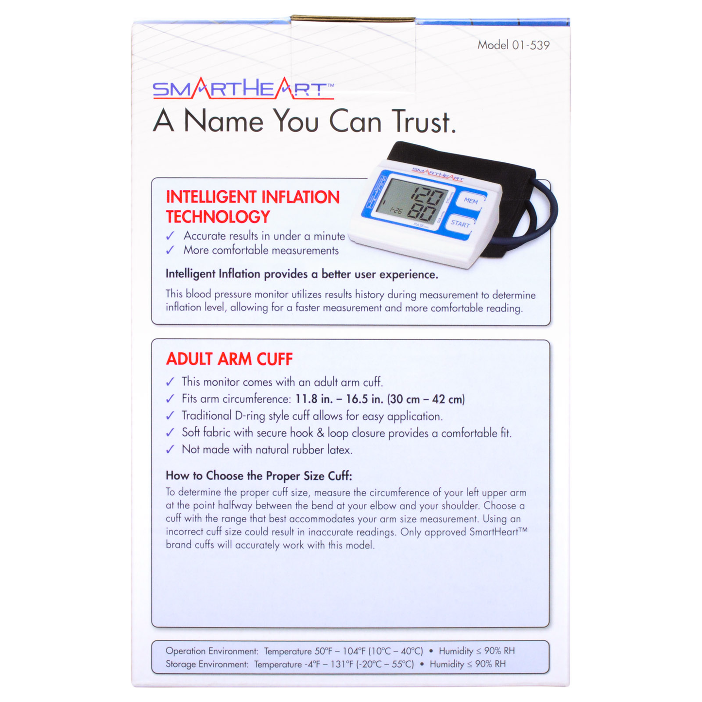 Automatic Digital Blood Pressure Monitor Smart Heart