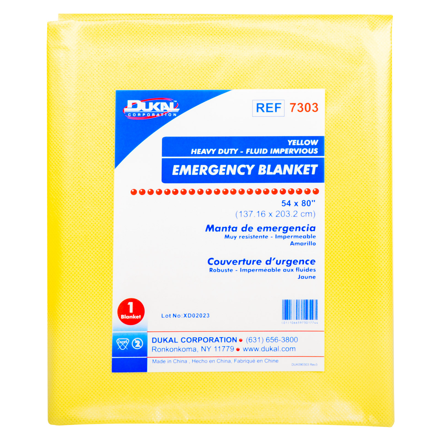 Disposable Economy Emergency Blanket Yellow