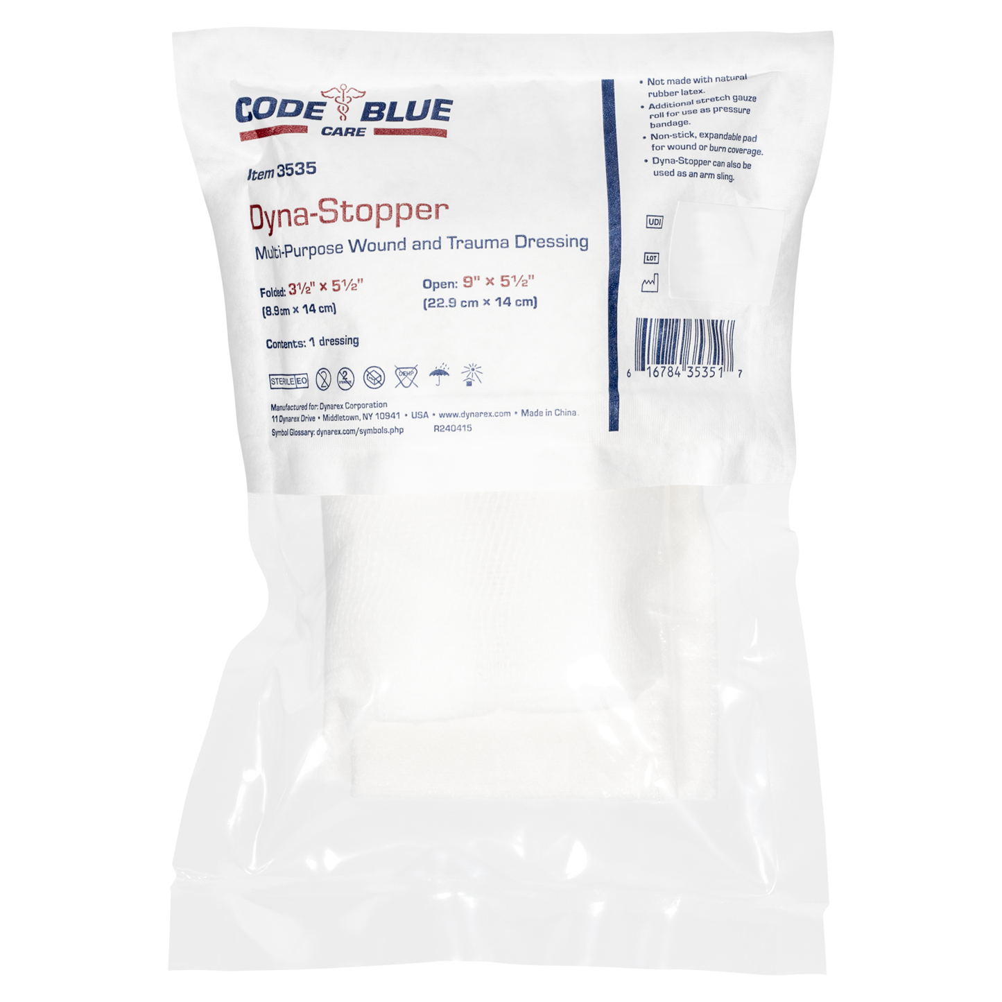 Blood Stopping Compression Wound Dressing Bandage Each