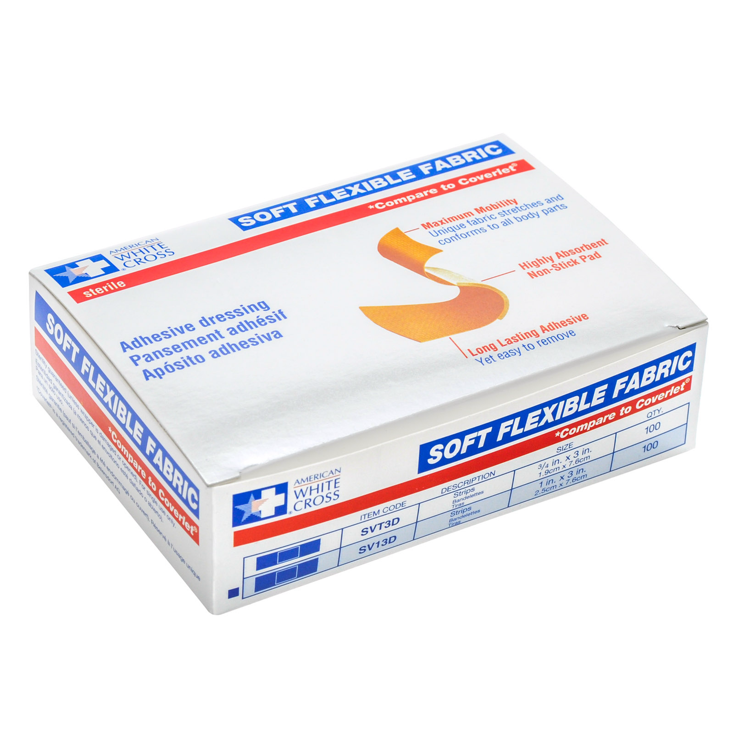 Economy Value Flexible Fabric Bandage 1'' X 3'' 100/box