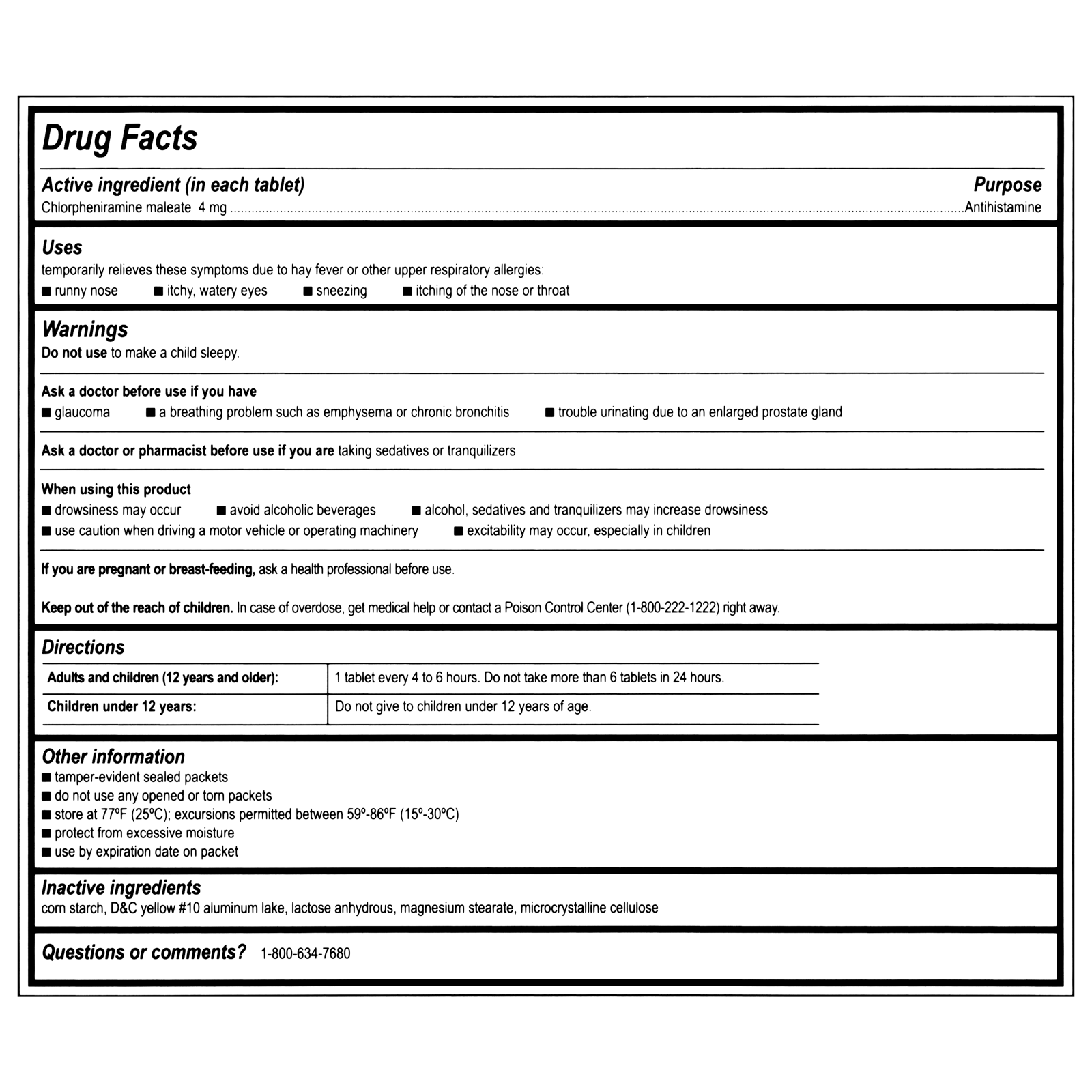 Chlorphen Allergy Relief 250x1