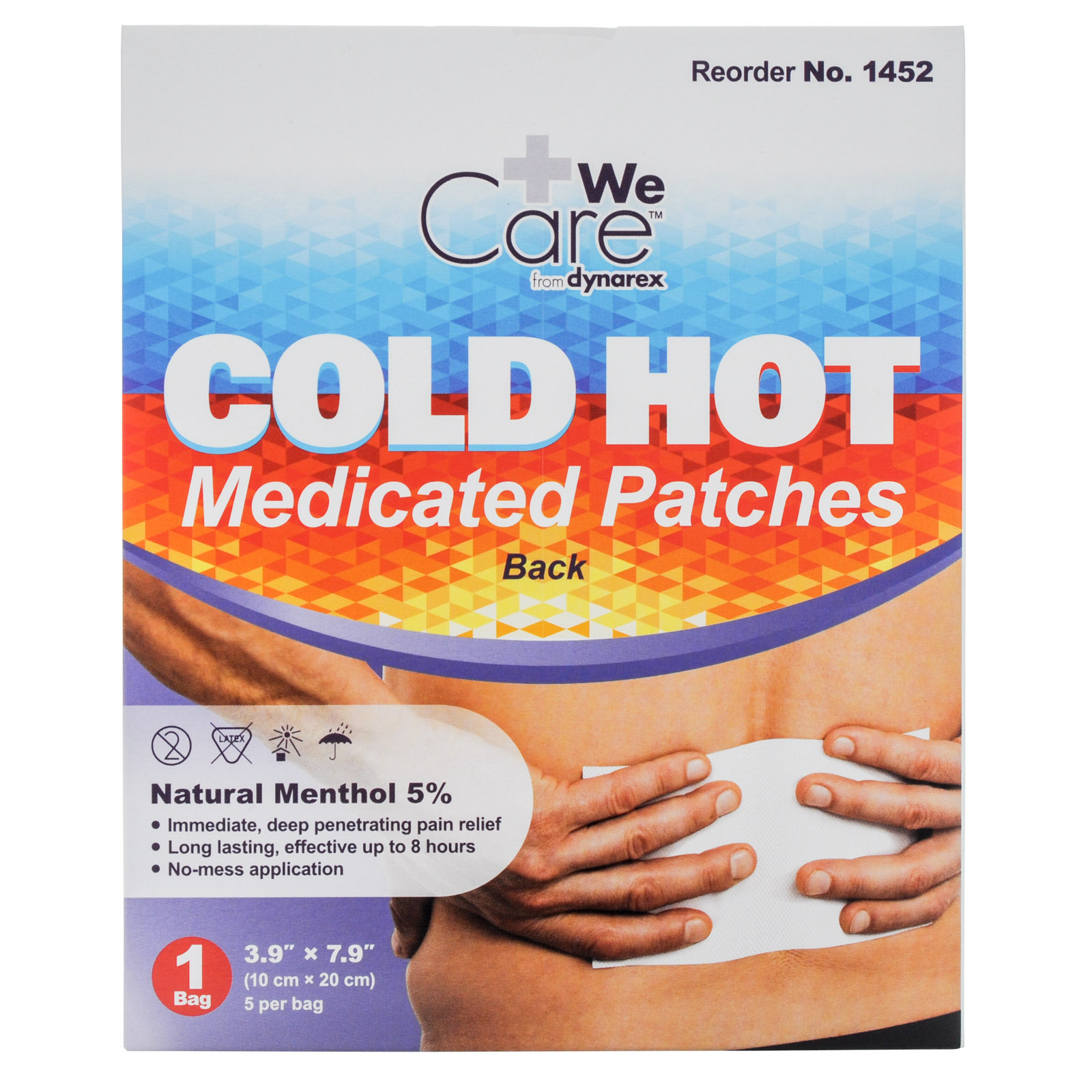 Cold Hot Medicated Patches Back Size (5/Box)
