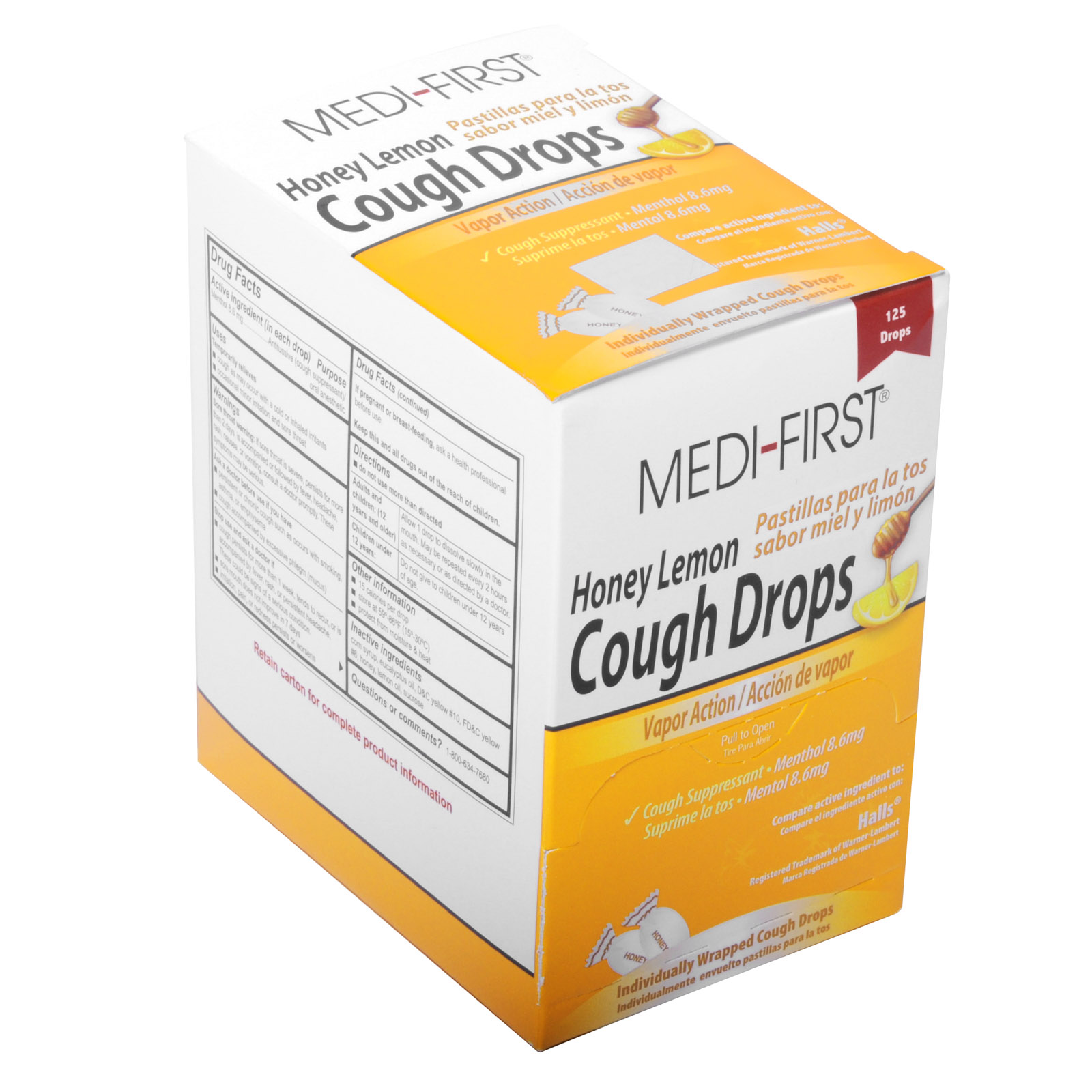 Honey Lemon Cough Drops 125/bx