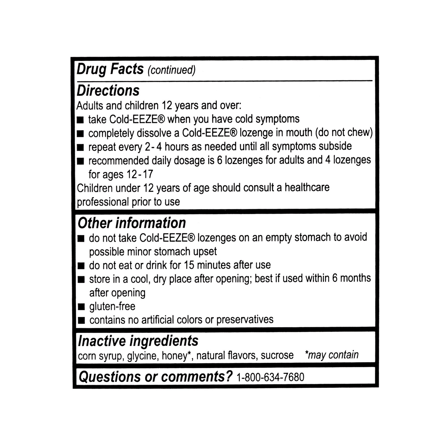 Cold Eeze Cold Drops Variety Pack 25/box