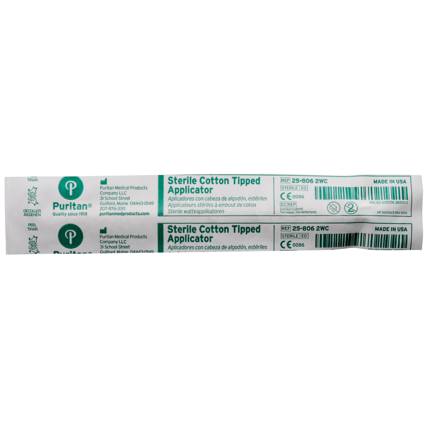 Puritan Sterile Cotton Tip Applicators 6'' 100 Pkgs Of 2