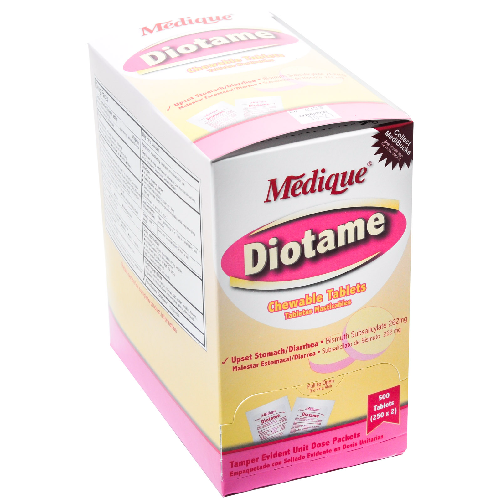 Medique Diotame Diarrhea Relief Tablets Industrial Packed 250 X 2