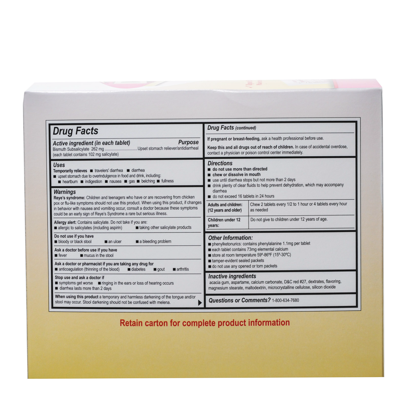 Medique Diotame Diarrhea Relief Tablets Industrial Packed 250 X 2