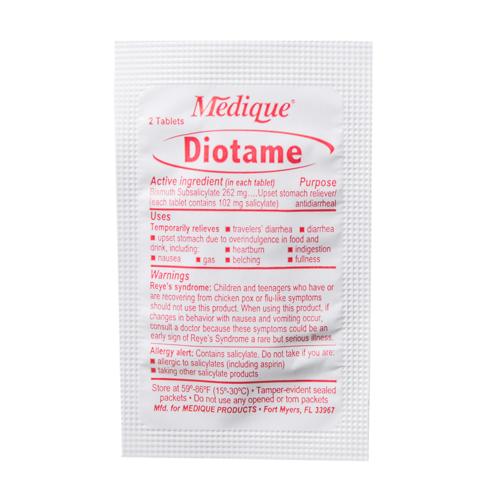 Medique Diotame Diarrhea Relief Tablets Industrial Packed 250 X 2