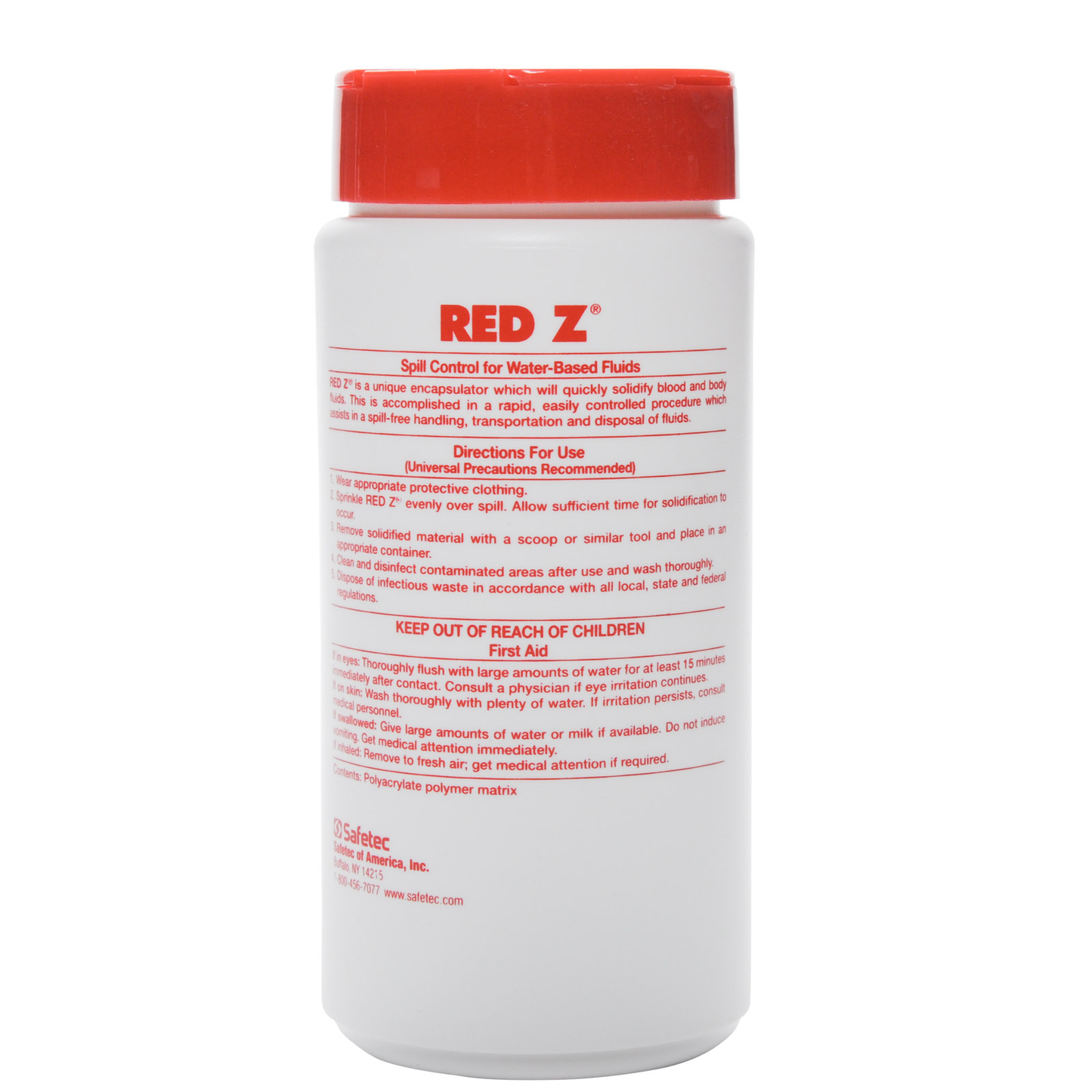 Red Z Biohazard Fluids Absorbent Powder 11 Oz Shaker Bottle