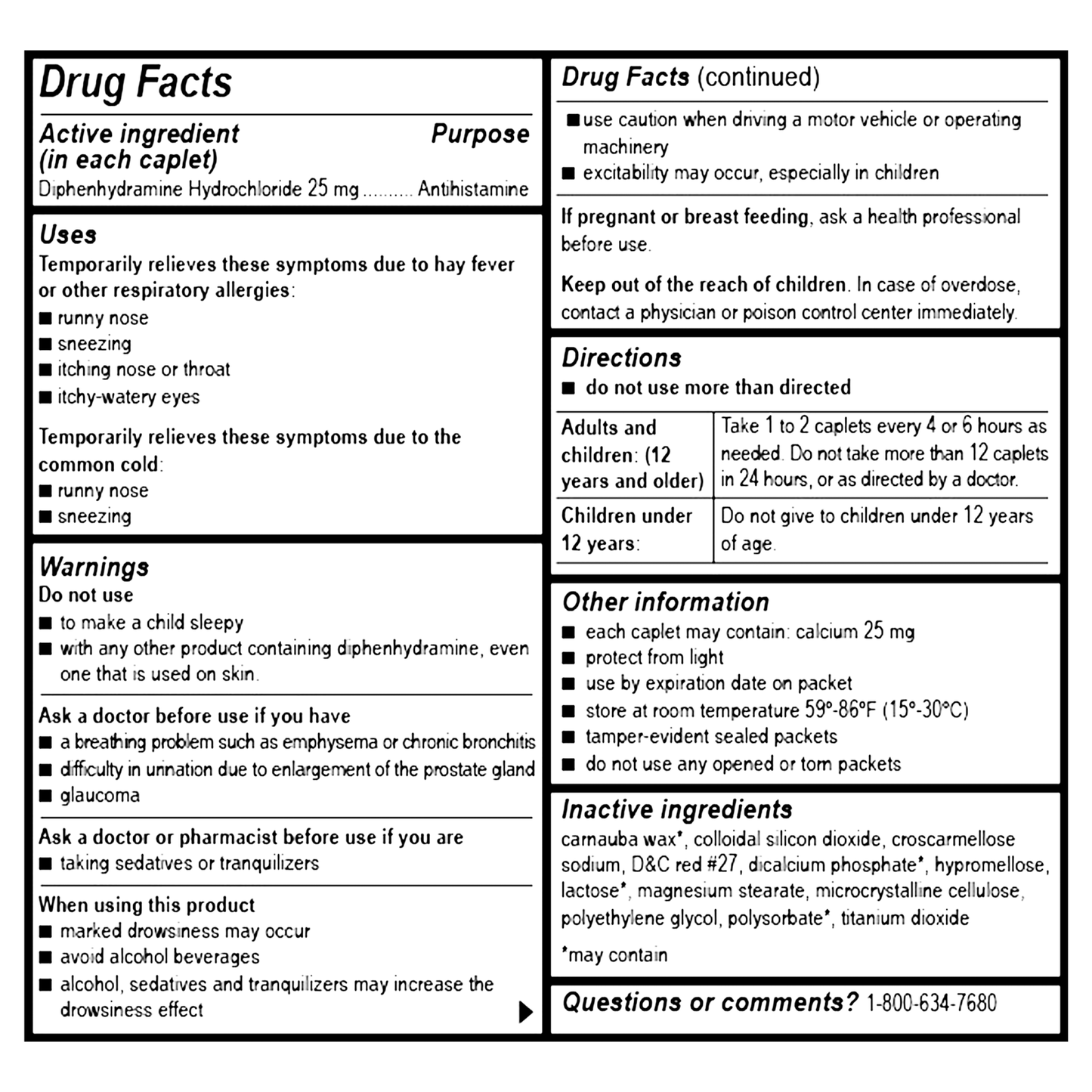 Medique Diphen Commissary Packs 12 Pkts Of 1 Tablet