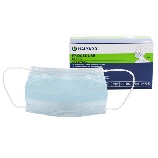 Procedure Mask Halyard Blue w/Earloops (50/Bx)
