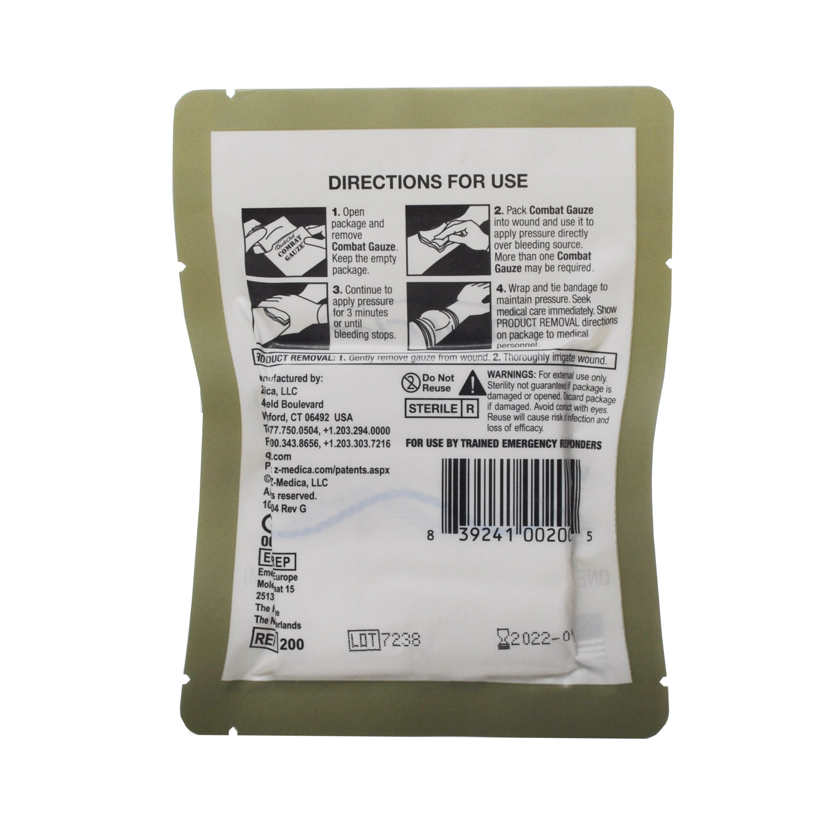 QuikClot Combat Gauze Z Fold Each