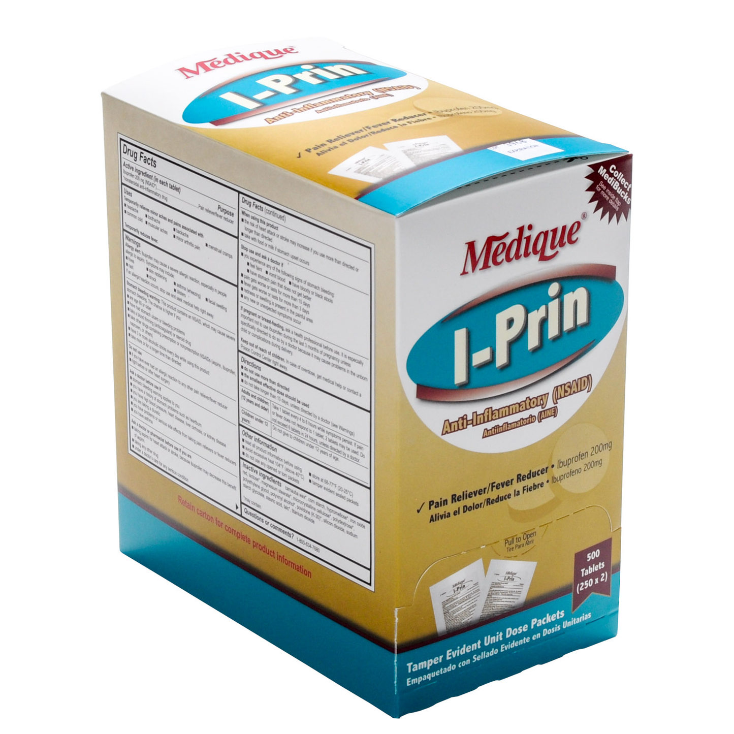 Medique I Prin Pain Relief Tablets Industrial Packs 500/box