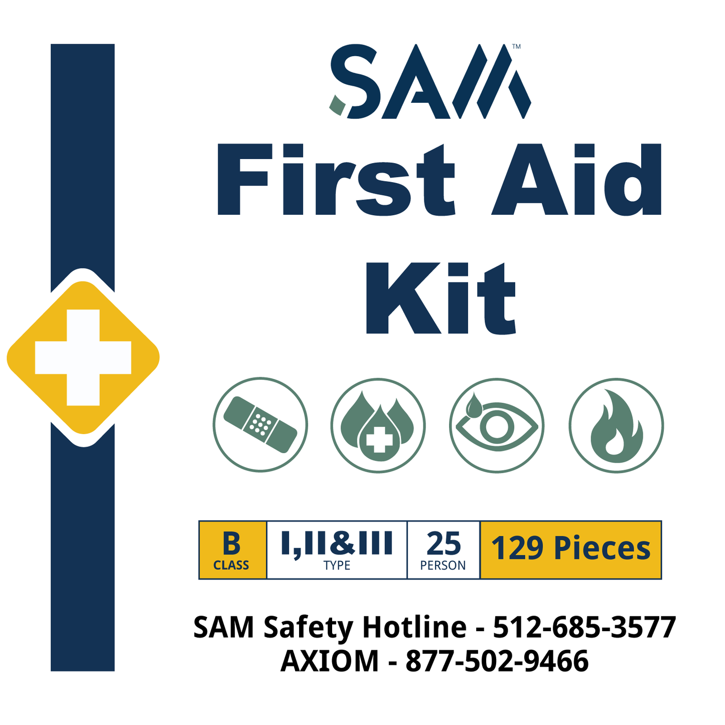 First Aid Kit Class B Plastic SAM Label