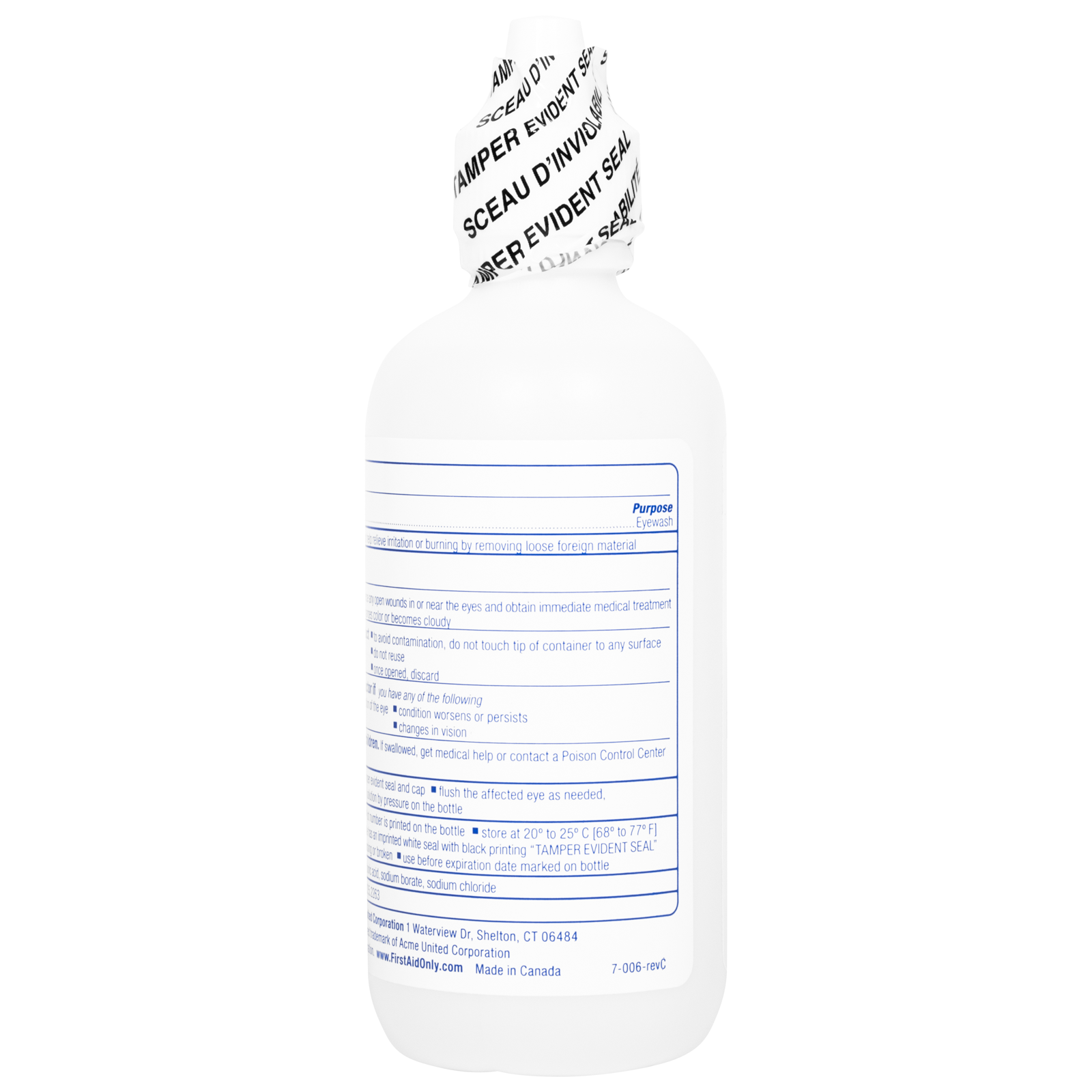 Eye Wash Single Use Bottle