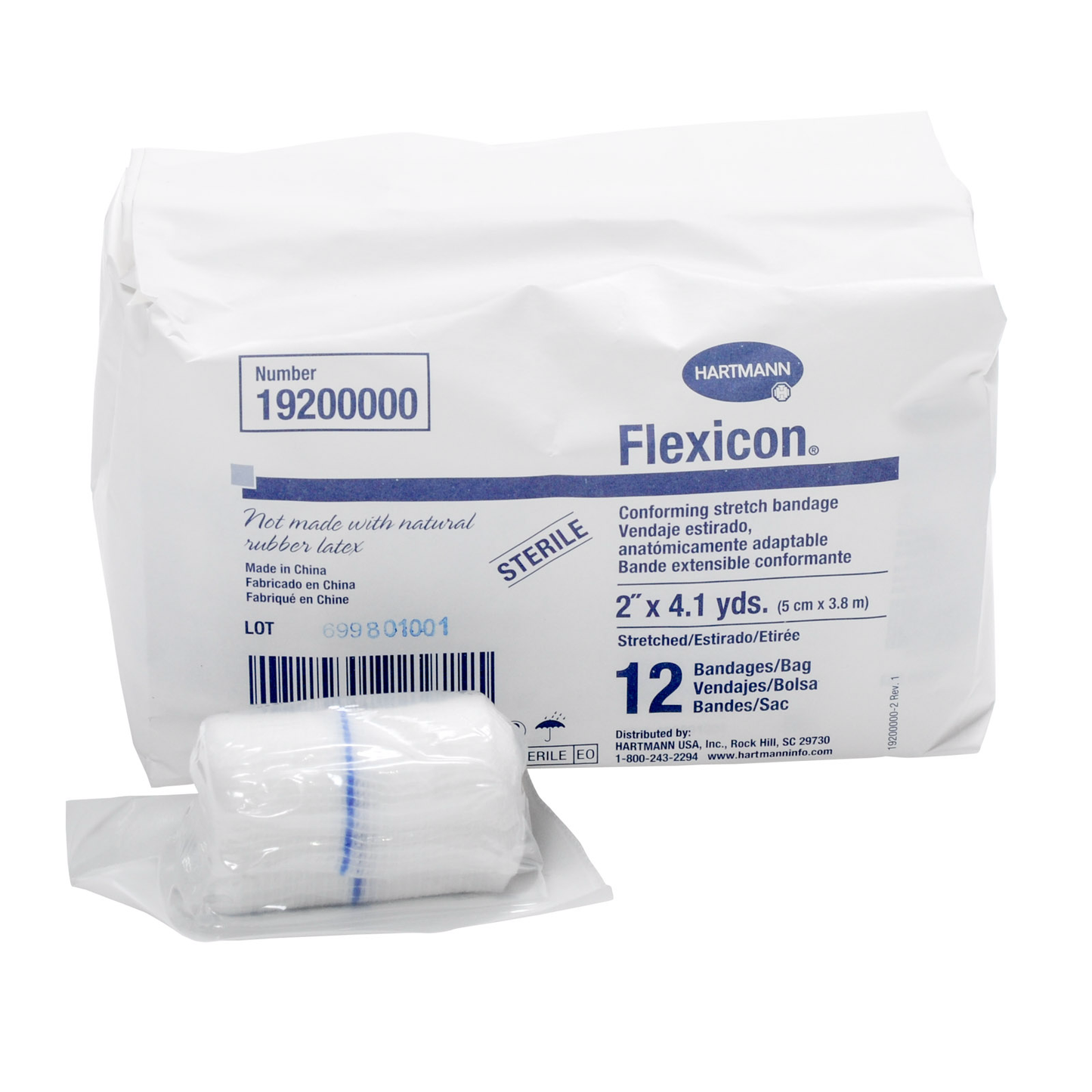 Flexicon Sterile Conforming Gauze Rolls 4.1 Yds 12 Rolls/box