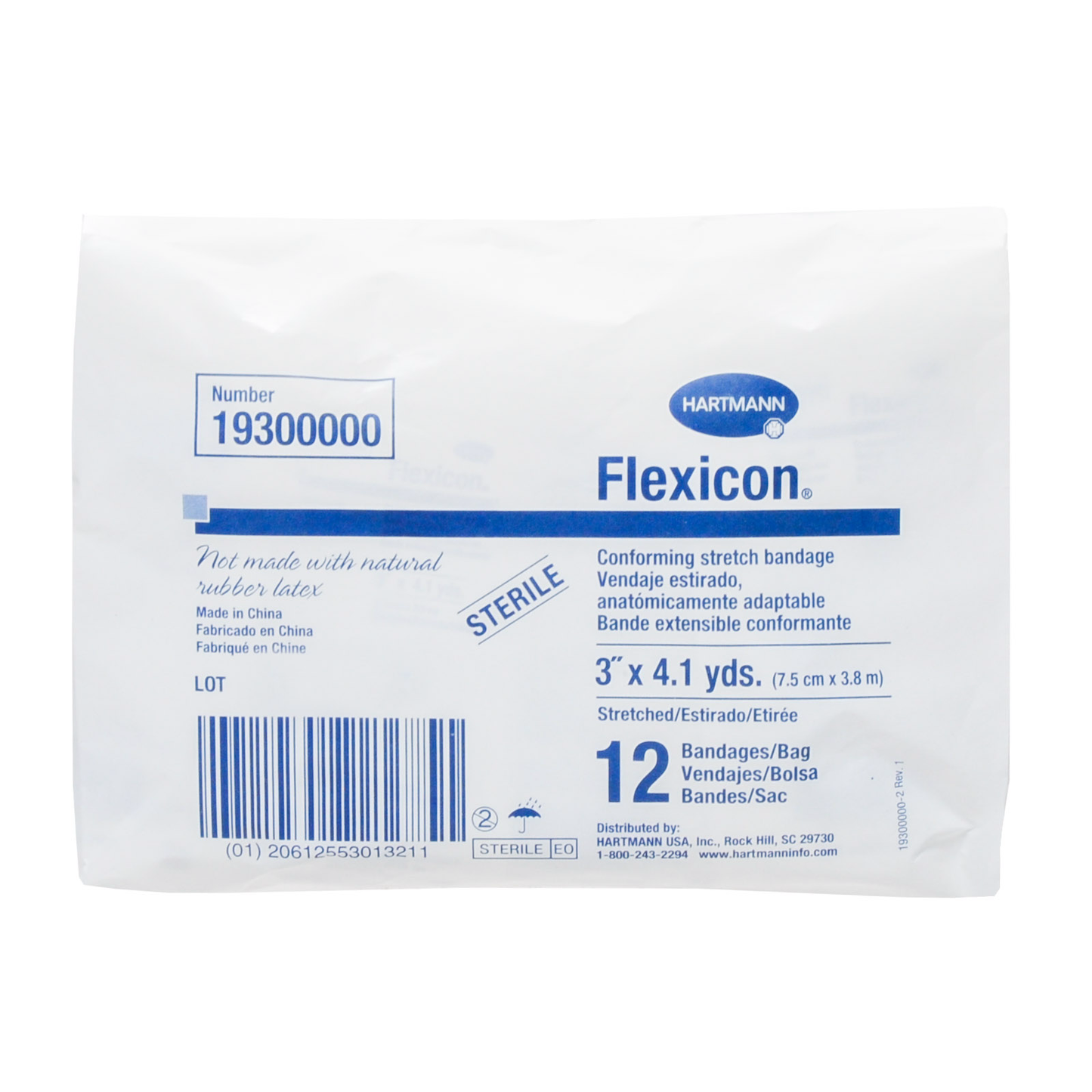 Flexicon Sterile Conforming Gauze Rolls 4.1 Yds 12 Rolls/box