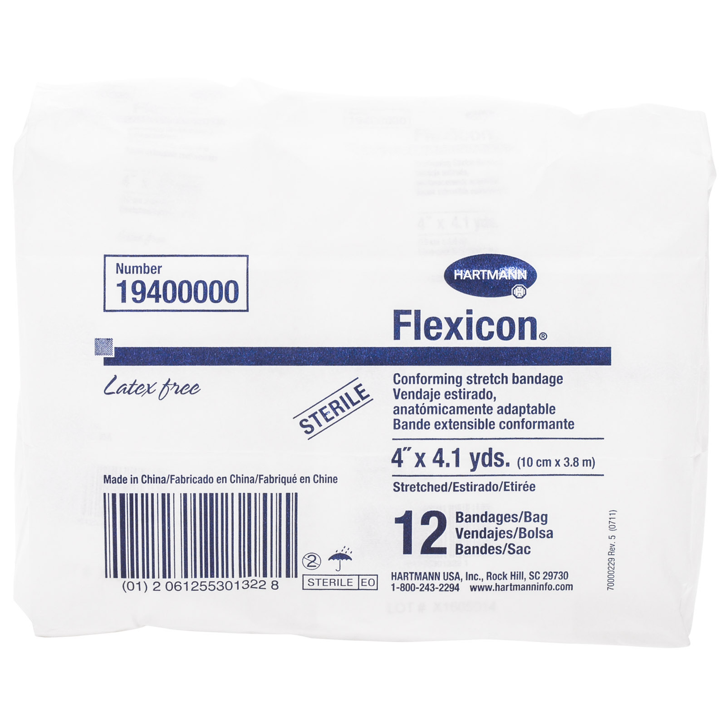 Flexicon Sterile Conforming Gauze Rolls 4.1 Yds 12 Rolls/box
