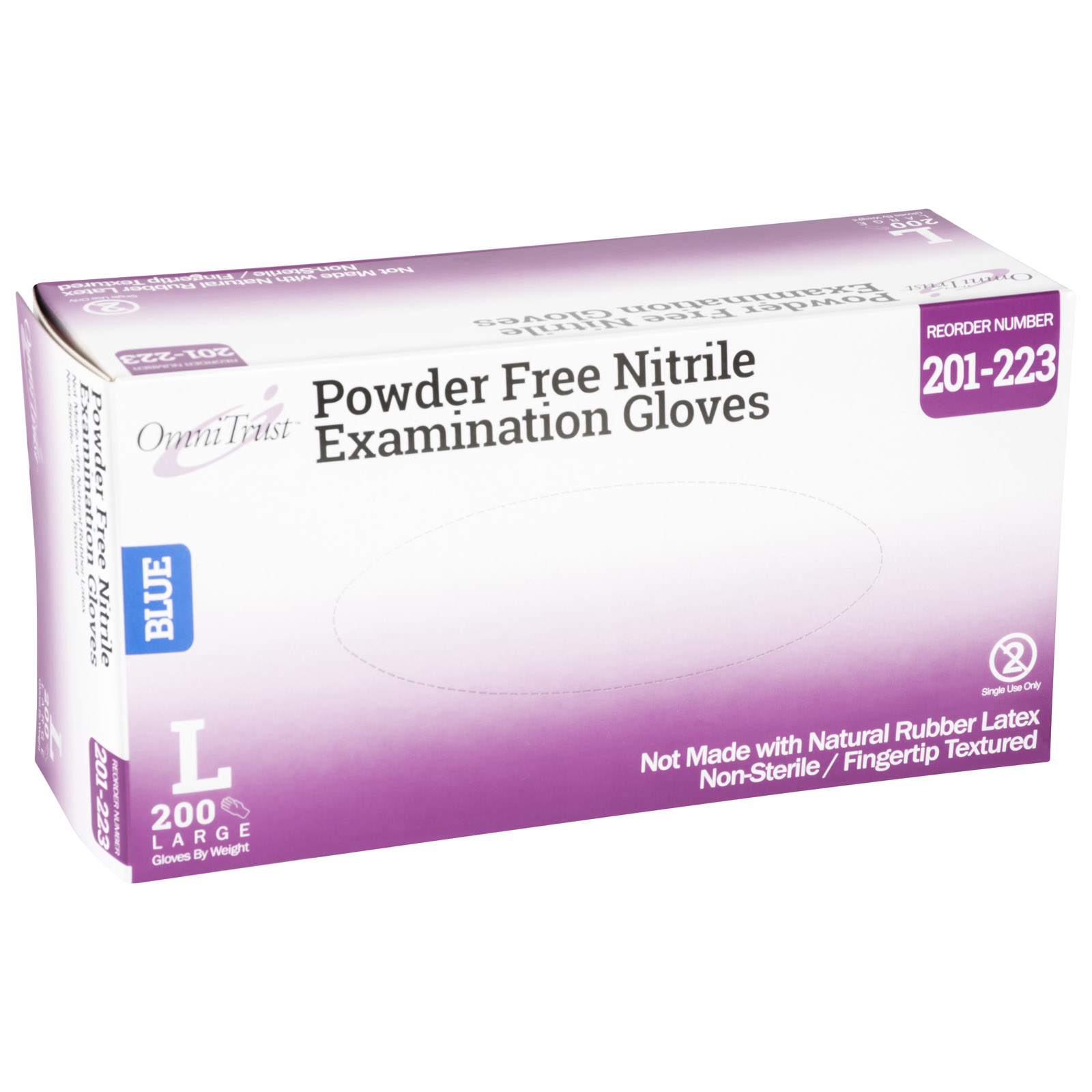 Omni #201 Bulk Nitrile Exam Gloves (200/Bx)