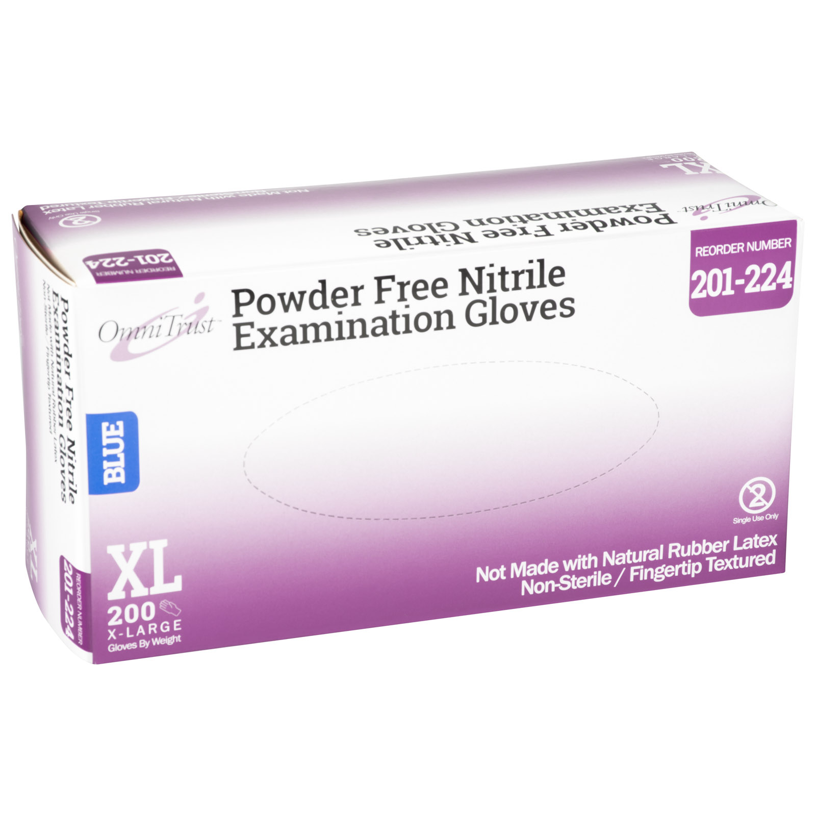 Omni #201 Bulk Nitrile Exam Gloves (200/Bx)