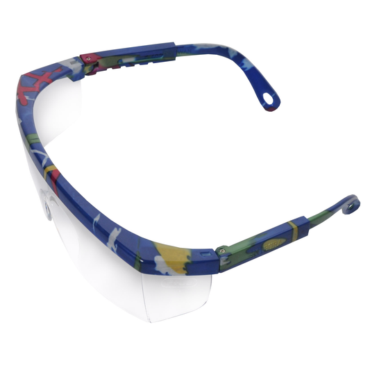 Integra Safety Glass by Pyramex Mixed Blue Frame Clear