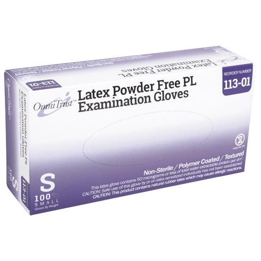 Latex Powder Free Medical Exam Gloves Omnitrust 100/box