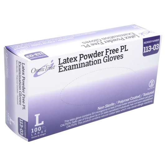 Latex Powder Free Medical Exam Gloves Omnitrust 100/box
