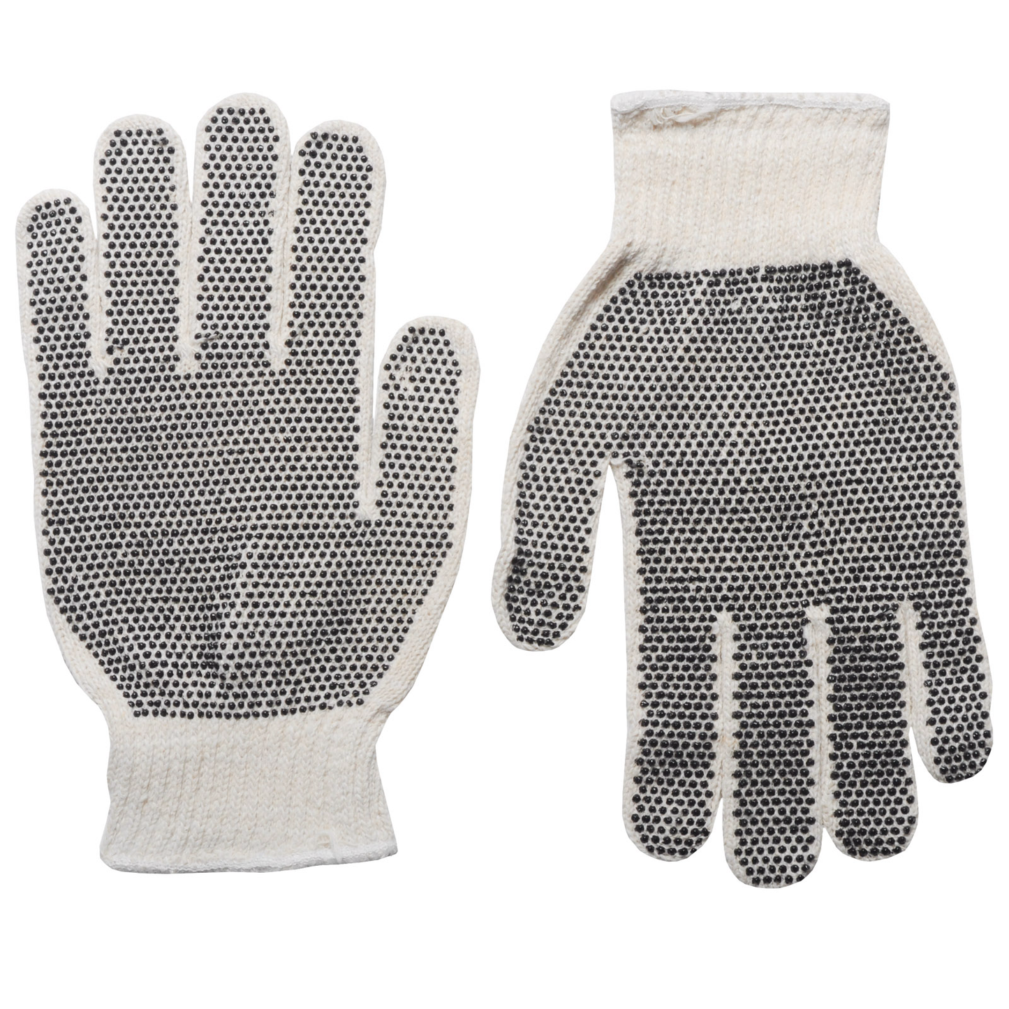 Pvc Double Dot Work Gloves Knit Wrist Dozen