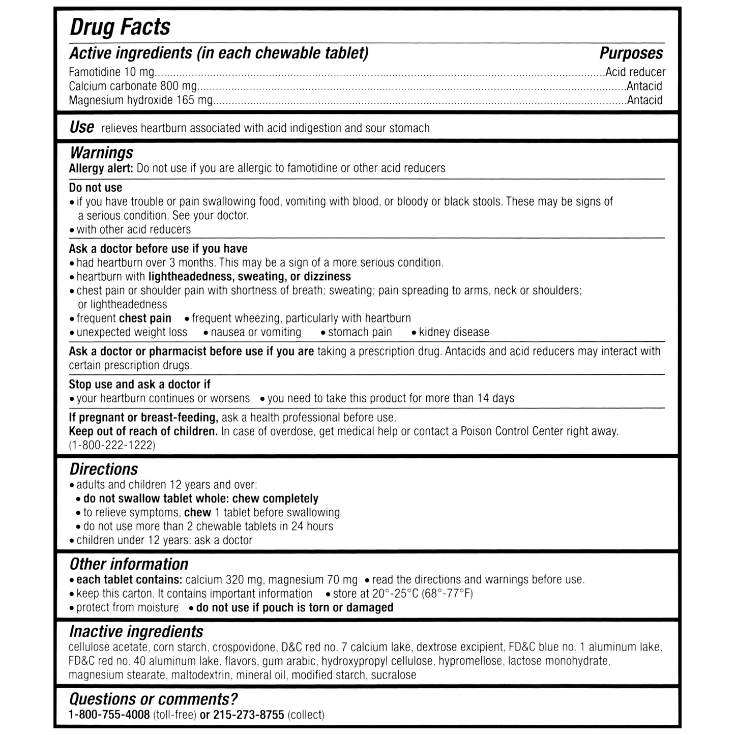 Pepcid Complete Chewable Unit Dose (50/bx)
