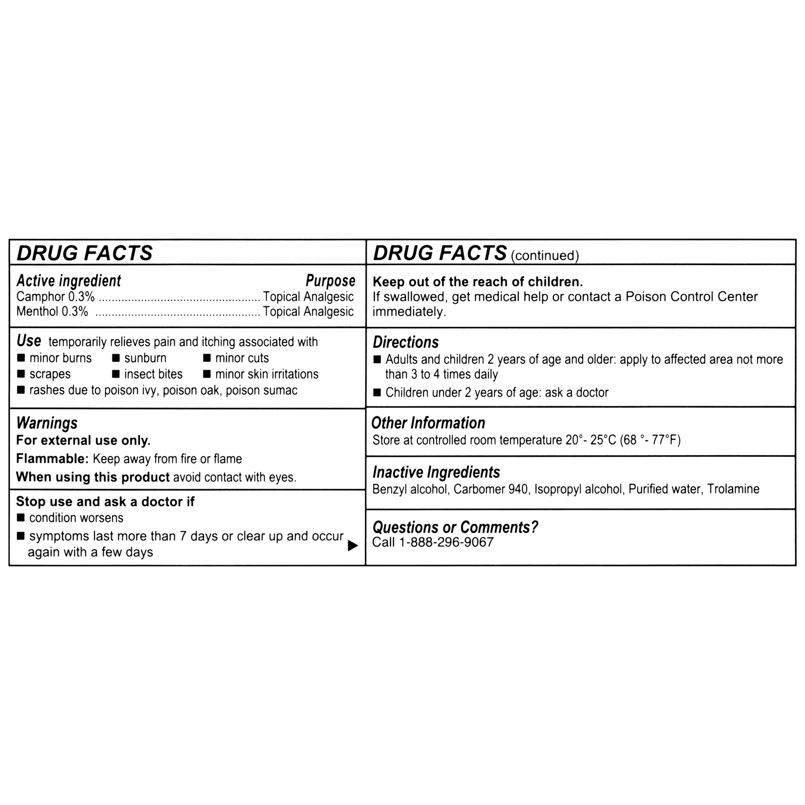 Rhuligel Itch Relief 3 oz Tube