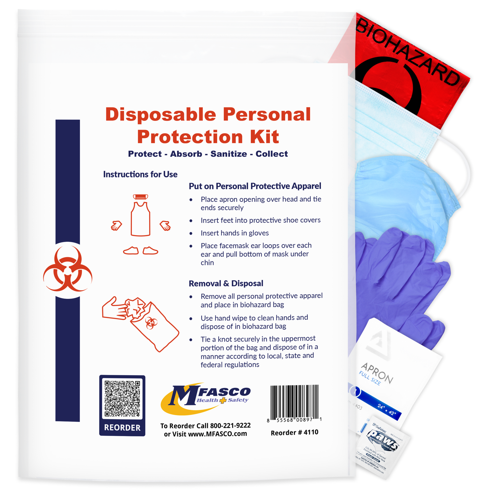Personal Protection Kit With Apron | MFASCO Health & Safety