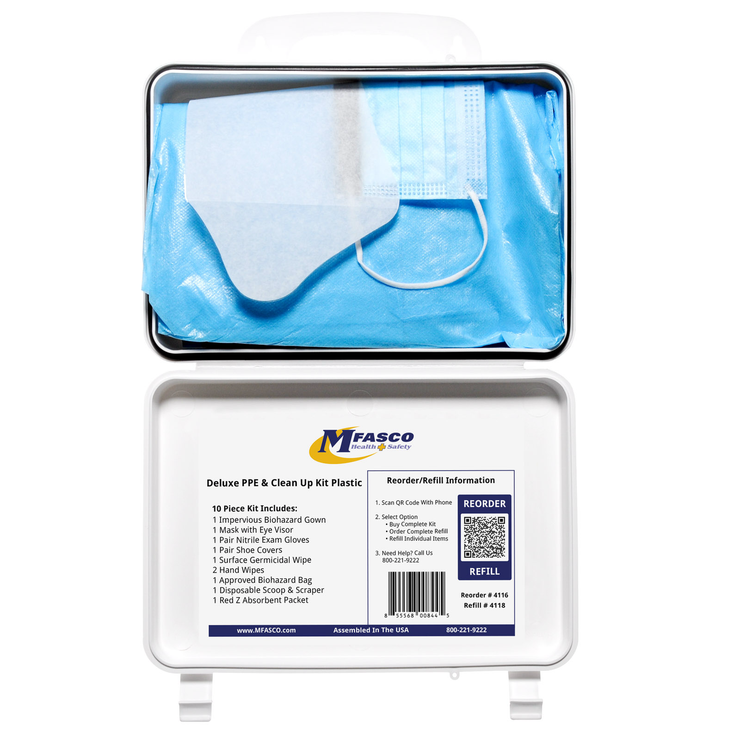 Deluxe PPE & Clean Up Kit Plastic
