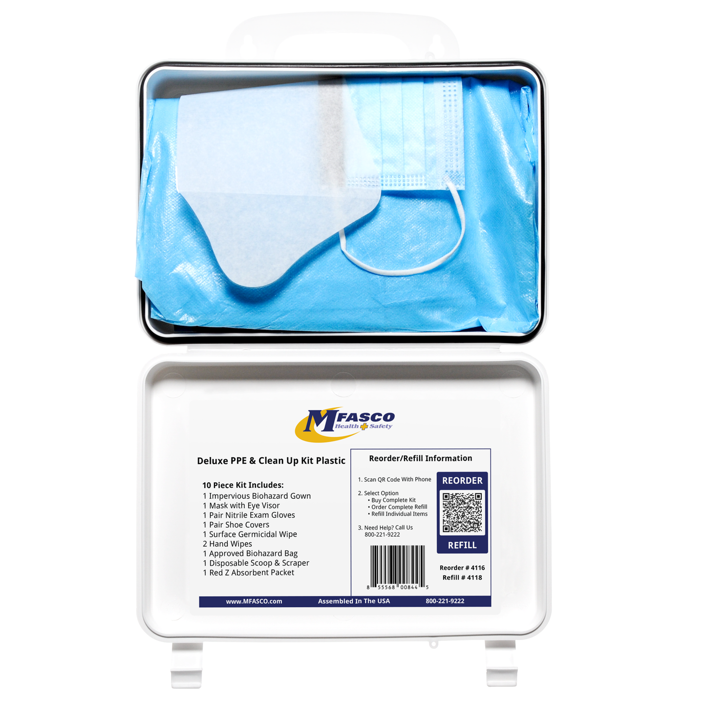 Deluxe PPE & Clean Up Kit Plastic